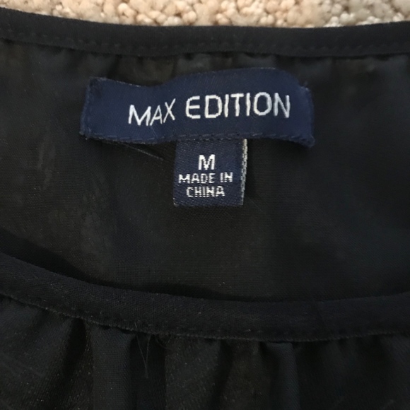 🔥SALE 🔥Max Edition black fringe top. size M - Picture 6 of 8